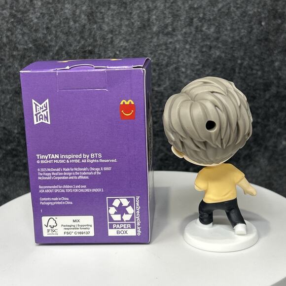 BTS 2025 McDonald’s Tiny Tan Happy Meal Toy Figure Cute Collectible Kpop #1 RM - Picture 3 of 9
